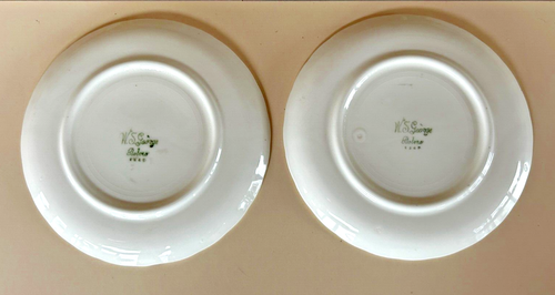 TWO - 6-1/2" W.S. George Bolero Calico Flower Bread Plates FUN Vintage Design! - Picture 5 of 6