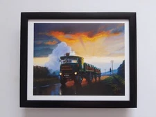 Malcolm Root print 'Morris's Sentinel' (Shrewsbury)  Steam Wagon FRAMED