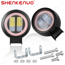 3inch Led Work Light Bar Round Spot Driving Fog Pods Halo Drl Offroad 4wd Suv