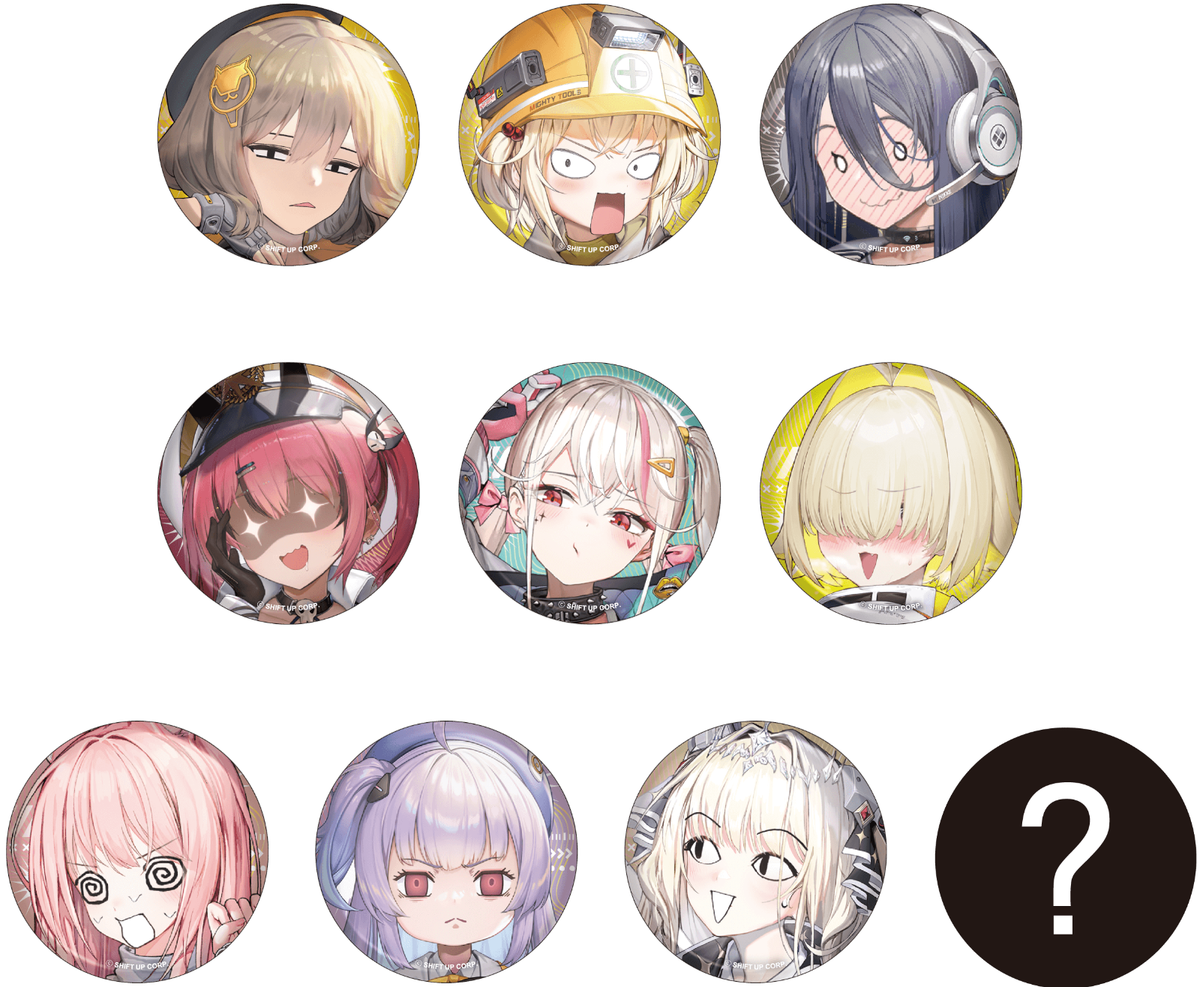 NIKKE Goddess of Victory MEGANIKKE Store FUNNY FACE Tin Badge