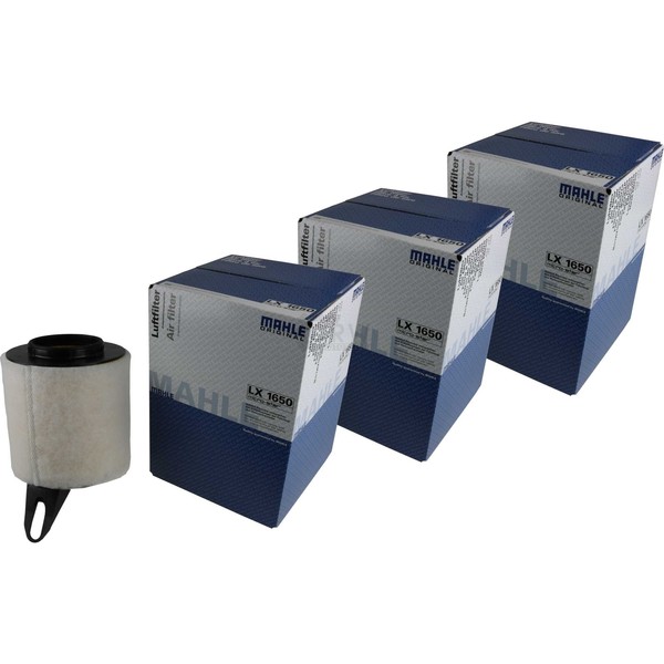 3X Mahle / Knecht Luftfilter LX 1650 Air Filter-image