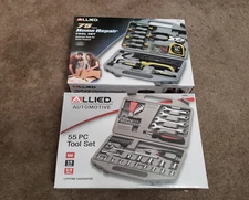 (2) Allied Tools Sets 75-Piece Home Maintenance & 55-Piece Automotive Tool Set