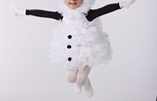 Olaf BALLET TAP COSTUME DANCE BLACK WHITE Snowman long sleeve girls