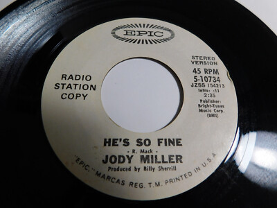Jody Miller   He's So Fine 1971 7'' Single PROMO  5-10734