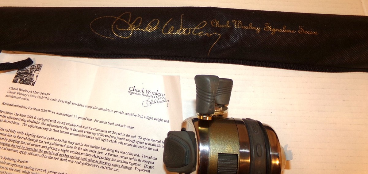 chuck woolery fishing pole antenna NOS Chuck Woolery Telescoping Travel Fishing Pole & Titan II Spincast Reel  Set