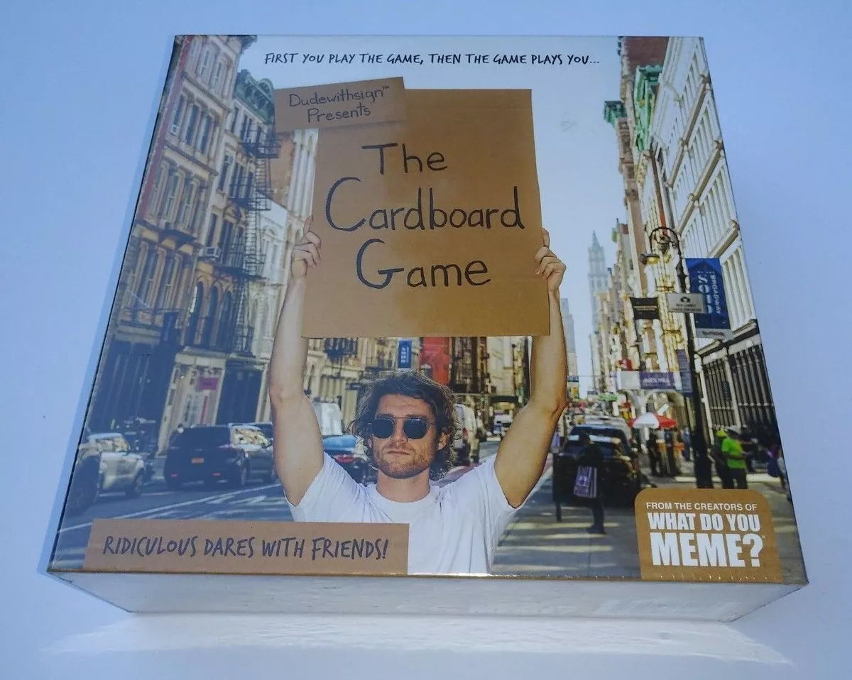 DUDE WITH SIGN'S THE CARDBOARD GAME, Ridiculous Dares with Friends!, DudewithSign's The Cardboard Game is full of ridiculous dares and is  available now at Target!, By What Do You Meme?