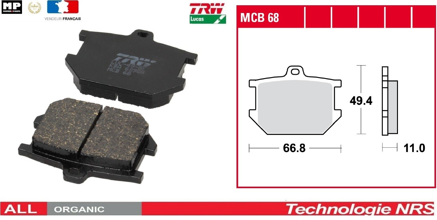Plaquette de frein TRW Lucas pour restaurer votre Yamaha XV 1000 de 1981