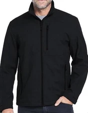 WEATHERPROOF Mens (S) Black Midweight Zip-Up All Weather Rain Jacket - Lined