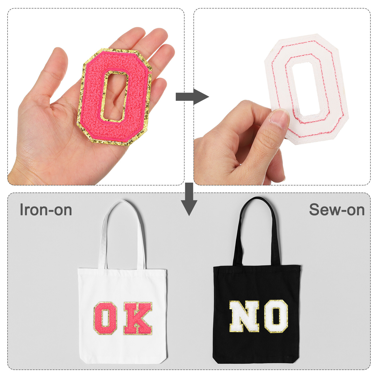 Transparente PU-Kosmetiktasche Mit Chenille-Buchstaben – Modisch, Praktisch, Mit Handschlaufe