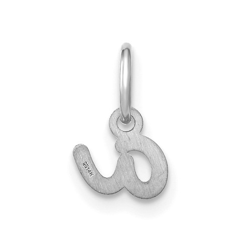 14K White Gold Lower Case Letter A Initial Charm XNA1307W/A - 第 4/4 張圖片
