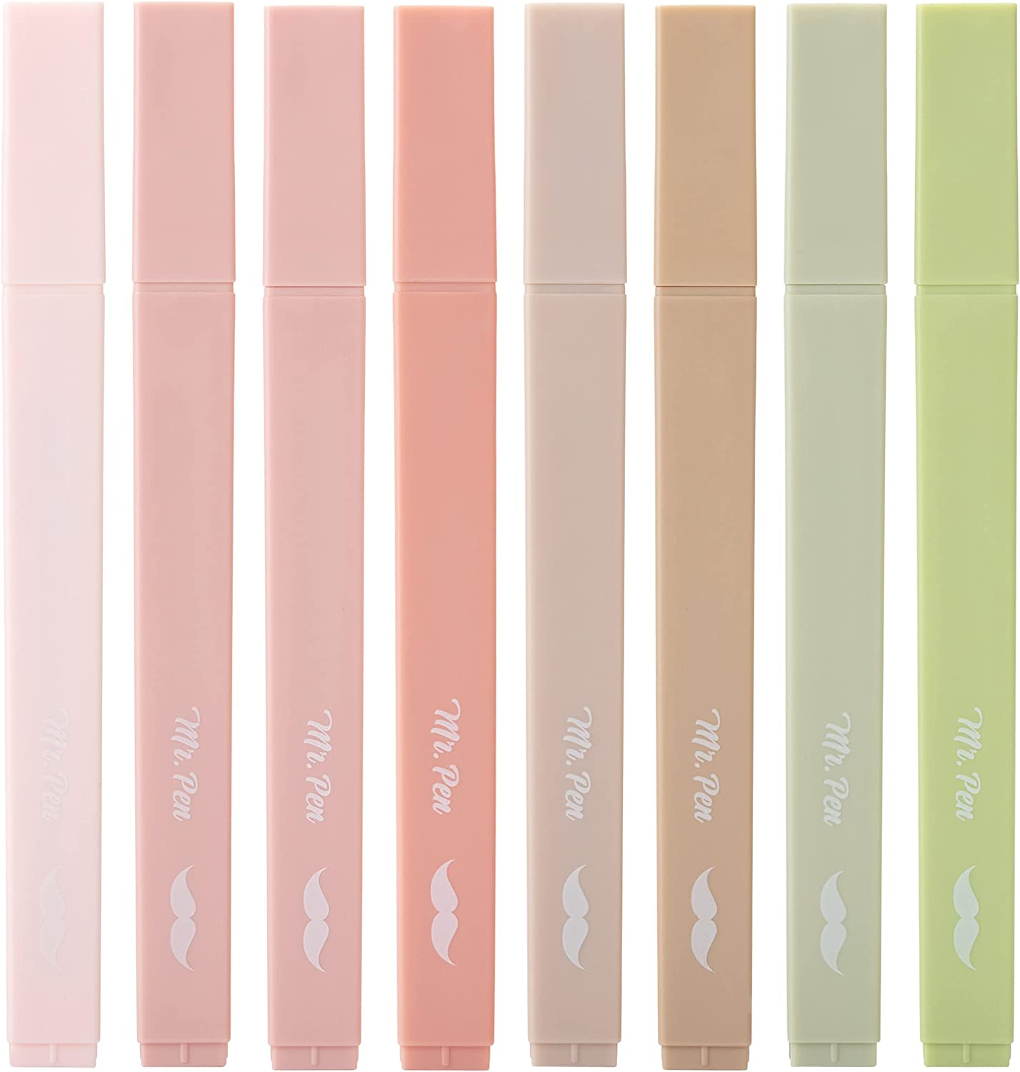 - Aesthetic Highlighters, 8 pcs, Chisel Tip, Boho Colors, No Bleed Bible Highlig-image