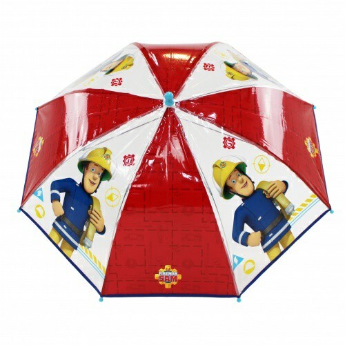 FIRE MAN SAM KIDS UMBRELLA FIREMAN KIDS SCHOOL RAIN UMBRELLA - Picture 1 of 5