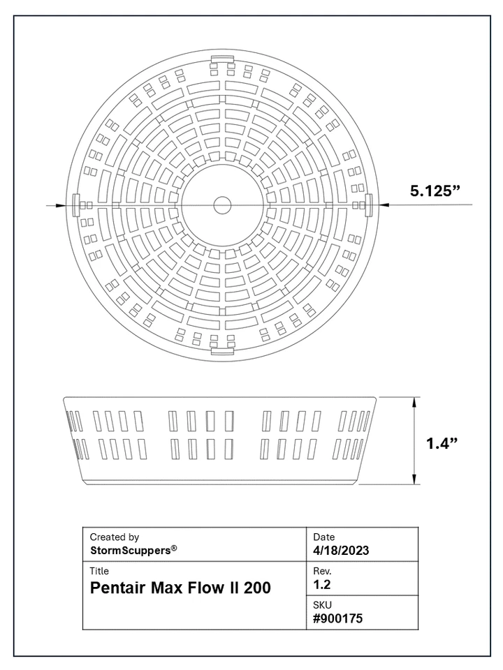 Cubierta de alta resistencia Balboa / Pentair - Max Flow II 200 GPM #900175 Foto 3 de 3