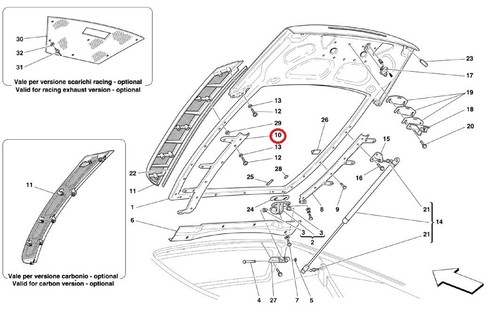 FERRARI 360, CAPÓ DE MOTOR PLACA IZQUIERDA, P/N 65399000 - Imagen 3 de 3