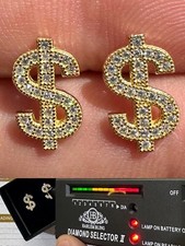 MOISSANITE 925 Silver 14k Gold Plated Men Lad...