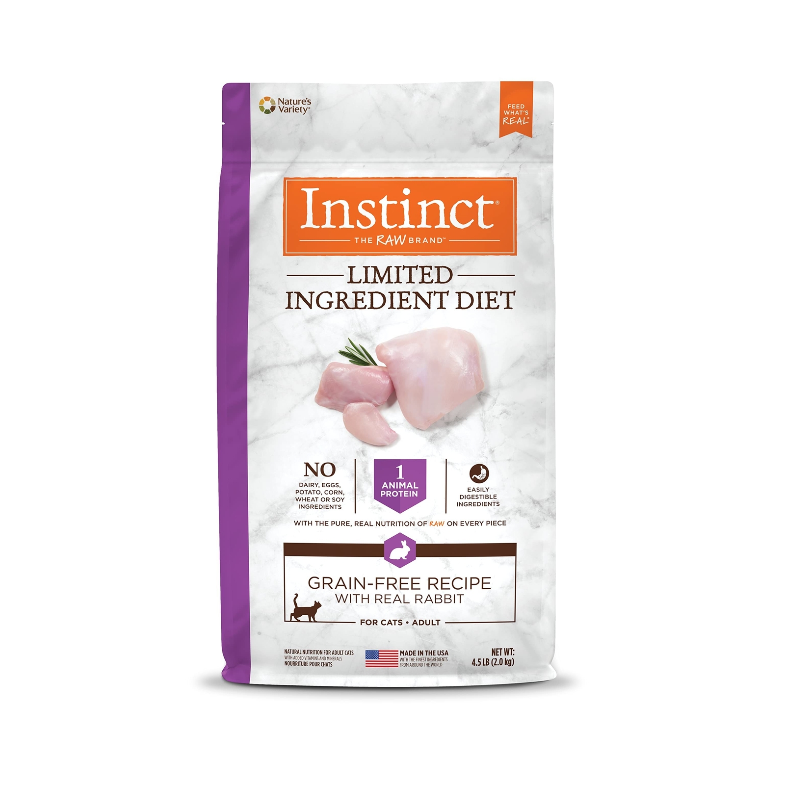 Instinct Limited Ingredient Diet Grain Free Recipe with Real Rabbit Natural D...