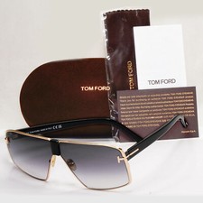 Tom Ford Sunglasses Reno Black Gold Grey Gradient Navigator FT0911 TF 911 28B