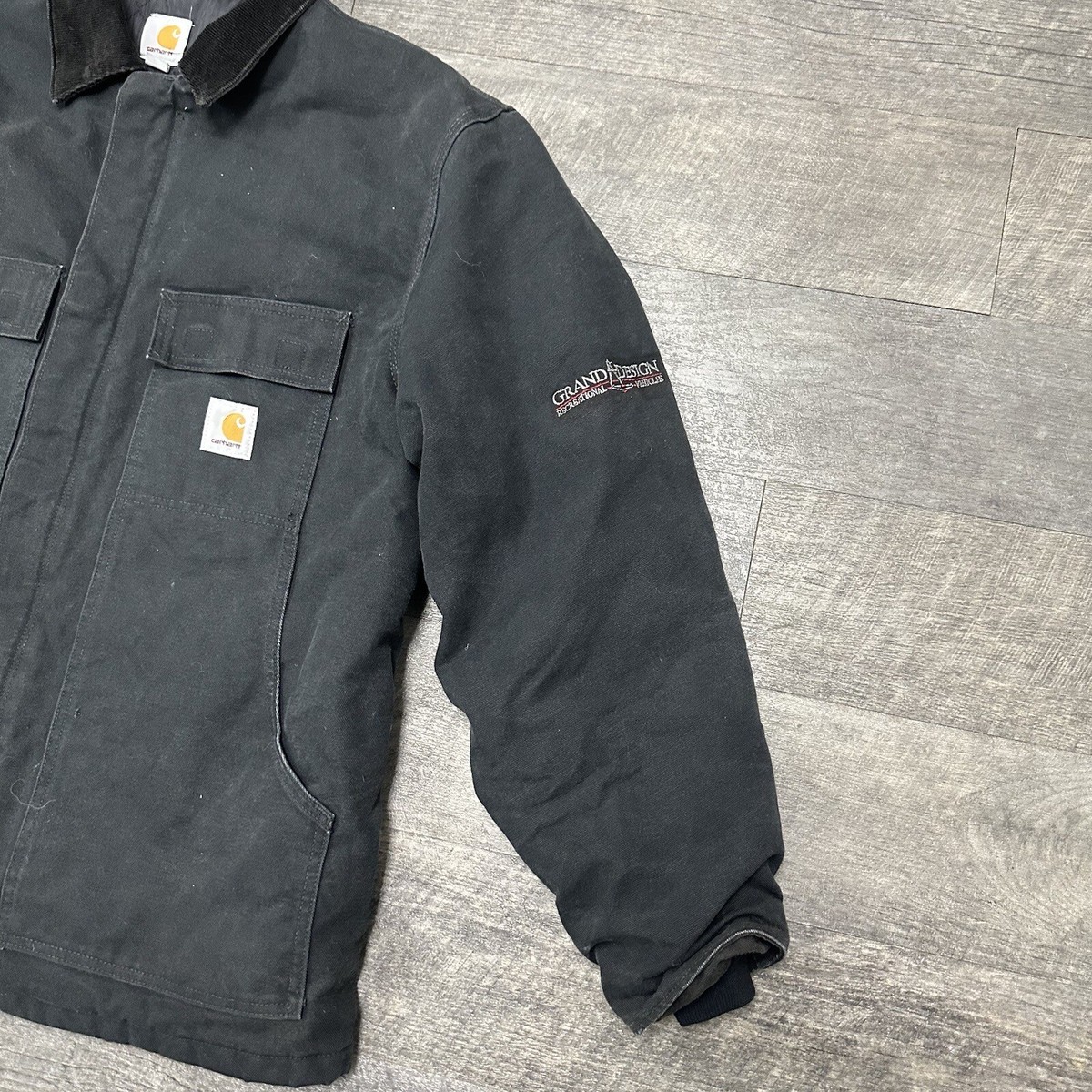 Carhartt デトロイトジャケット／BLK／M(US) Carhartt デトロイトジャケット ブラック 雰囲気◎ 抜群個体 USA製 USA