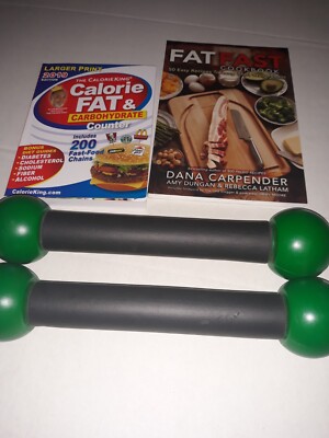 Zumba Fitness 1lb per Toning Stick Shaker Workout Weights+Fat Counting &Cookbook
