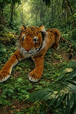 Melissa Doug Large Bengal Tiger Plush Stuffed Animal Toy Giant 72 Lifelike