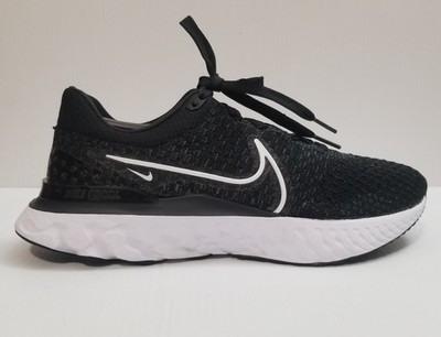 Nike Women's Size 9.5 React Infinity Run Flyknit 3 Shoes Black/White DD3024-001