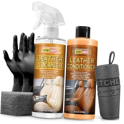 Leather Cleaner and Conditioner Kit, Leather Care for Car Seats, 16 Ounces