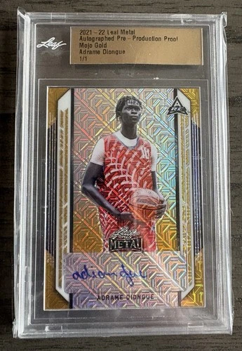 2021-22 Leaf Metal Adrame Diongue Autographed Mojo Gold 1/1