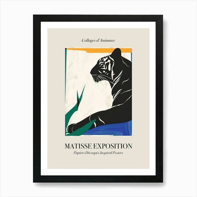Tiger 4 Matisse inspirierte Ausstellung gerahmtes Wandbild Poster Leinwanddruck Bild