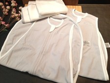 2 Piece Little Spud 6-18 Month Swaddle Gray  1 TOG Organic Cotton NEW