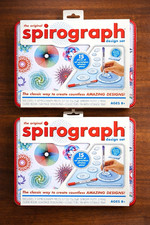 Spirograph Design Tin Set Lot of 2 Drawing Art Kit Gears Wheels Kids Craft Toy