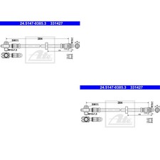 2x ATE Bremsschlauch Vorderachse für VW Lupo 6X1 6E1 1.0 1.4 Polo 6N2 6N1 60 50