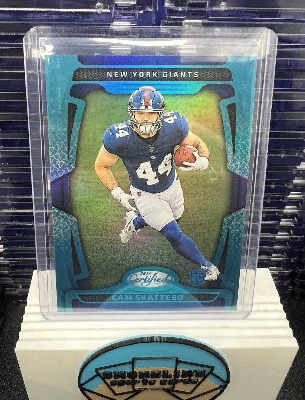 2025 Panini Certified - Cam Skattebo - Mirror Teal RC /75 #105 New York Giants