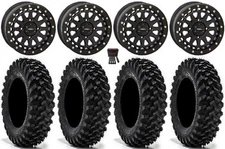 System 3 SB-6 15" Wheels Bk (5+2) 35" Warrior XT Sticky Tires Commander Maverick