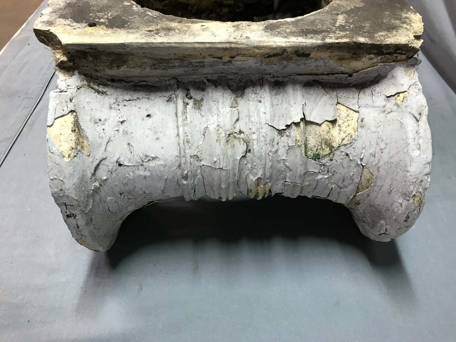 1 Antique VTG Neoclassical Plaster Column Capital Architectural Salvage 1391-25B