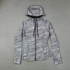 Lululemon Hooded Define Jacket Nulu Women  s 8 Black  White Striped LW4BF8S