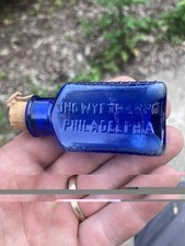 JNO WYETH & BRO. POISON BOTTLE COBALT BLUE POISON POISON ANTIQUE