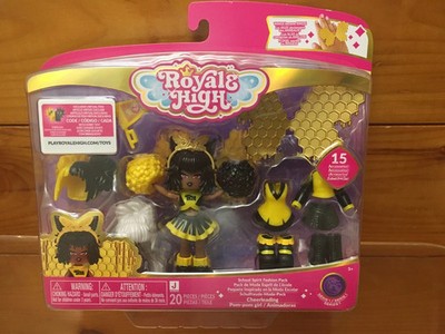 Royale High School Spirit Cheerleading Pack – Figurine Dark Series 7,6 Cm + 15 Accessoires + Ailes-Bagues + Code Virtuel – Dès 5 Ans