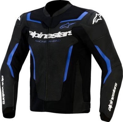 Alpinestars GP Force V2 Airflow Leather Motorcycle Jacket Black/Blue