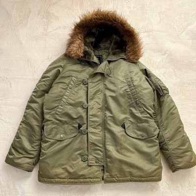 Alpha Industries N-3B Flight Jacket Military Coat Cold Weather Used