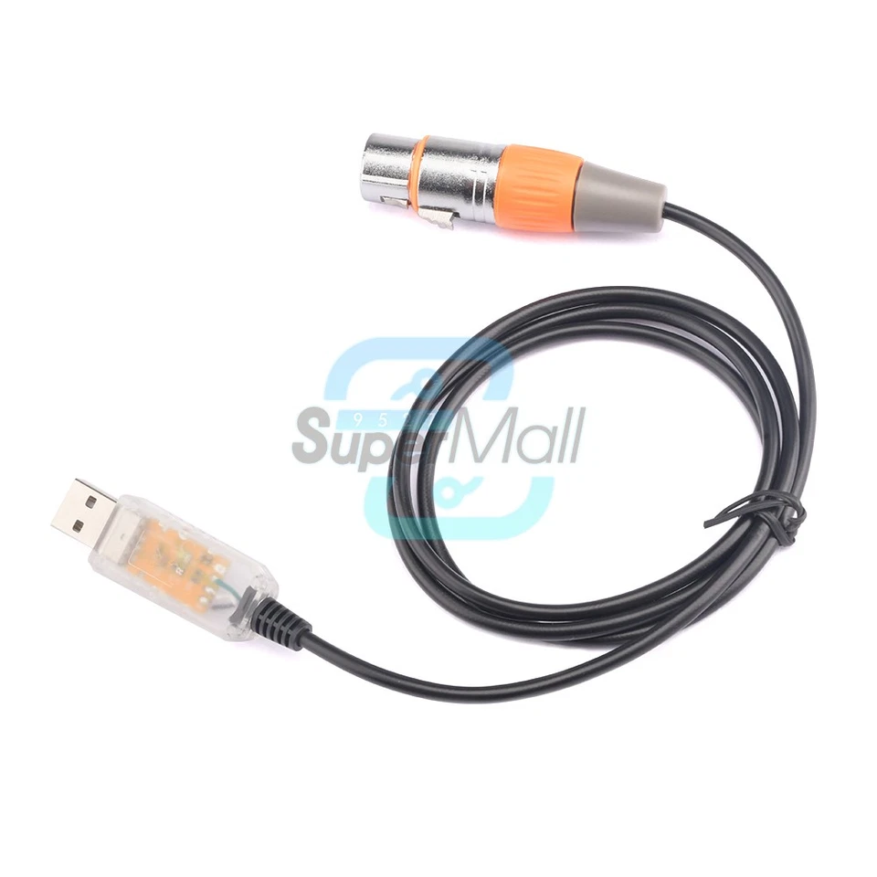 USB to DMX Interface Adapter Cable Stage Light PC DMX512 Controller Dimmer DMX - Bild 4 von 4