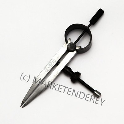 Zirkel, Anreisszirkel, 75 mm, Federzirkel mit Schnellspannschraube, Nagelneu!