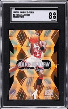 1997 Skybox Z-Force Rave Review Michael Jordan #6 SGC 8 NM-MT