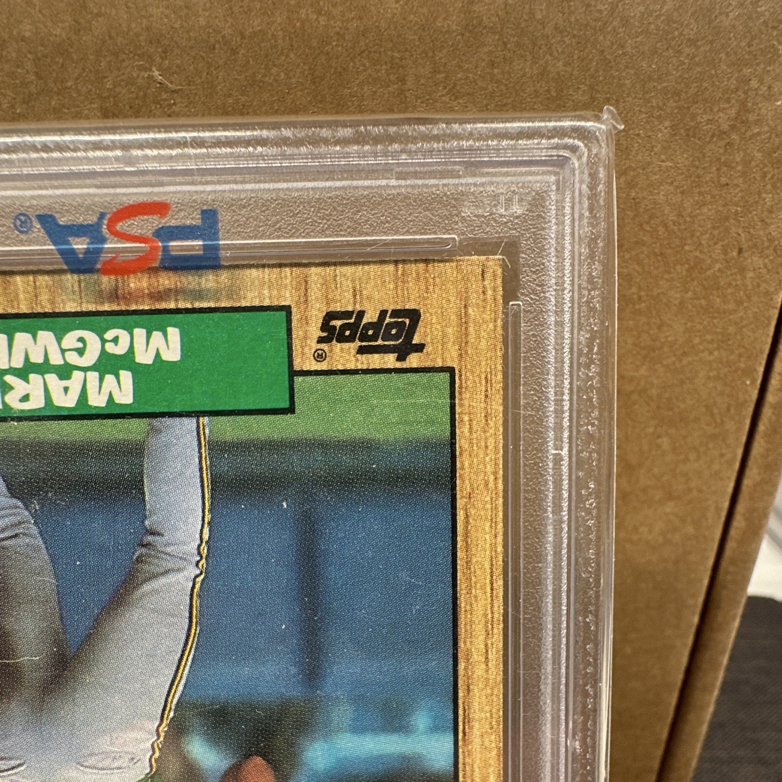 Topps 1987 Topps Baseball Mark McGwire #366 MLB Athletics PSA 10 Graded view 4