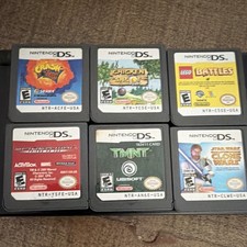 Nintendo DS Lot of 6 Games: Crash, Chicken Shoot, LEGO, Spider-Man, TMNT, SW