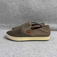 Olukai Womens Shoes Size 7 Pehuea Grey Slip On Low Top Comfort Casual Sneakers