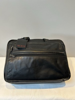 Tumi Laptop Aktentasche schwarz Leder