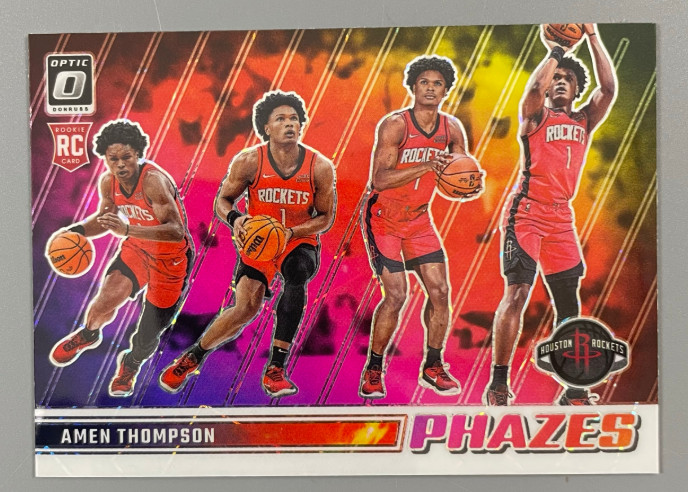 Amen Thompson 2023-24 Panini Donruss Optic White Laser Phazes RC Rockets #7