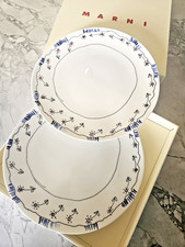 Starter Plates x 2 Tableware Anemone Milk Midnight Flowers Serax Brand New Boxed