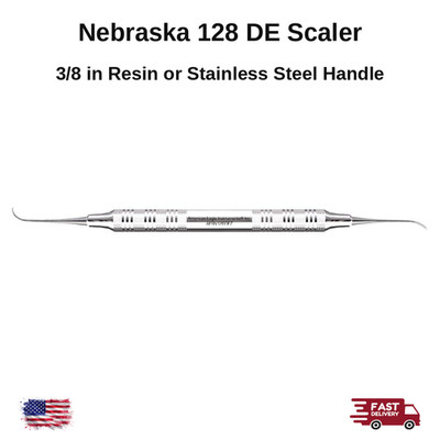 Nebraska 128 Scaler DE w/ 3/8 in EagleLite Handle Anterior Dental Instrument