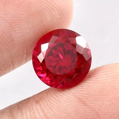 Natural AAA Flawless 9.23 Ct+ Blood Red Burma Ruby Loose Round Gemstone Cut